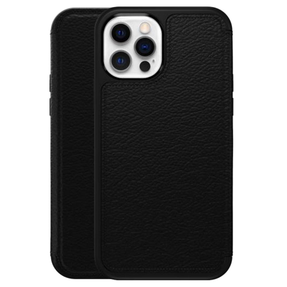 OtterBox Case For iPhone 15 Plus Strada Folio Compatible With MagSafe Case Shadow Black