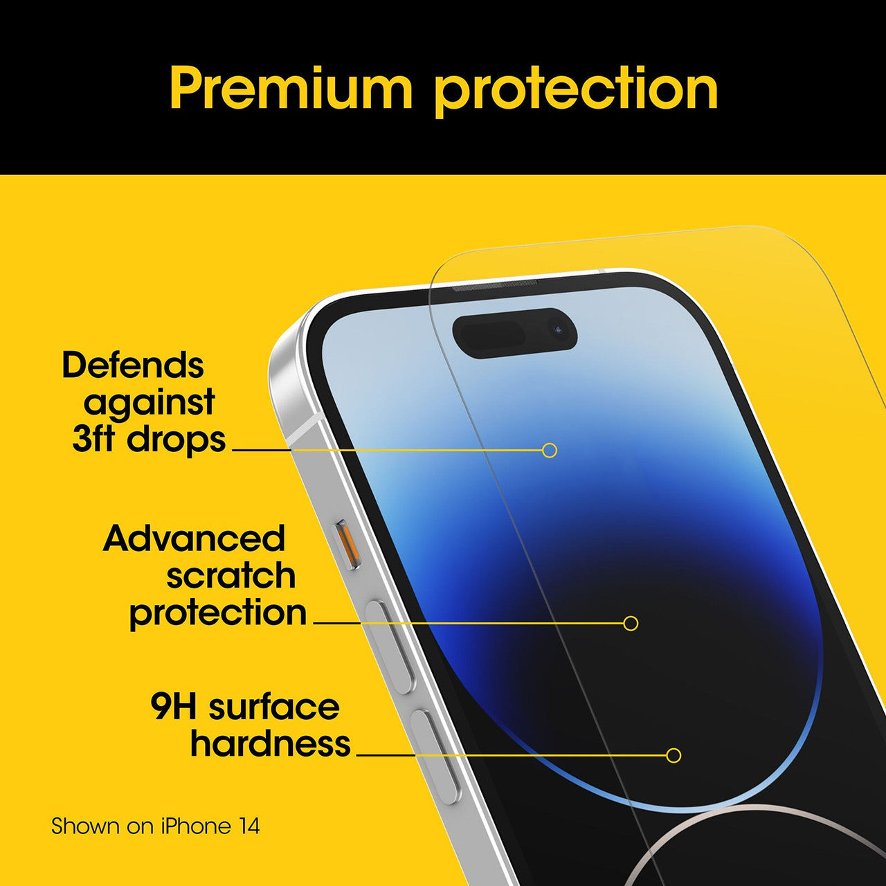 Otterbox Screen Protector for iPhone 15 Plus Premium Glass Screen Protector