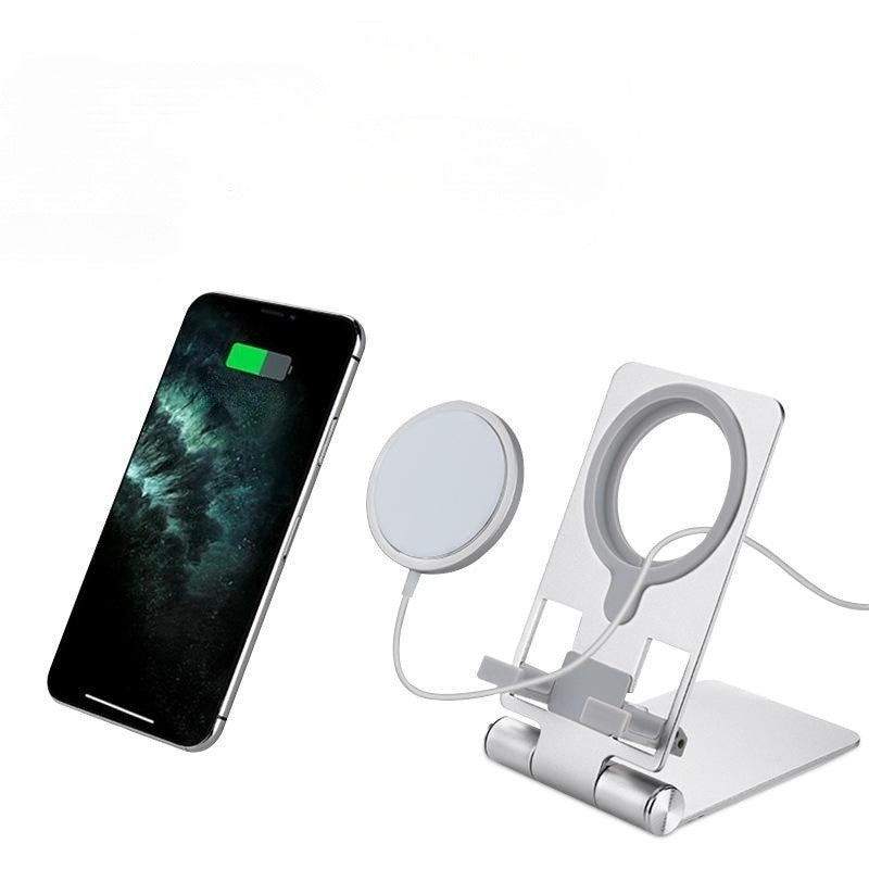 Aluminium Alloy Foldable Magnetic Wireless Charger Desktop Stand For iPhone