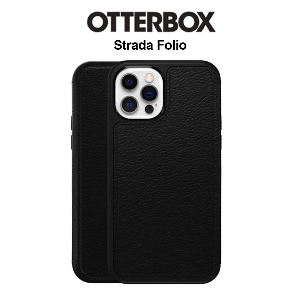 OtterBox Case For iPhone 15 Pro Max Strada Folio Compatible With MagSafe Case Shadow Black