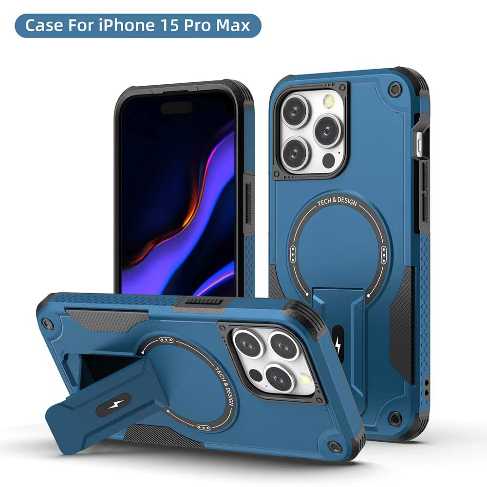 Phonix Case For iPhone 15 Plus Stander Case Compatible With Magsafe