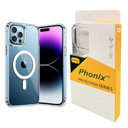 Phonix Case For iPhone 14 Pro Max Clear Armor Hard Case With MagSafe Thicker & Stronger