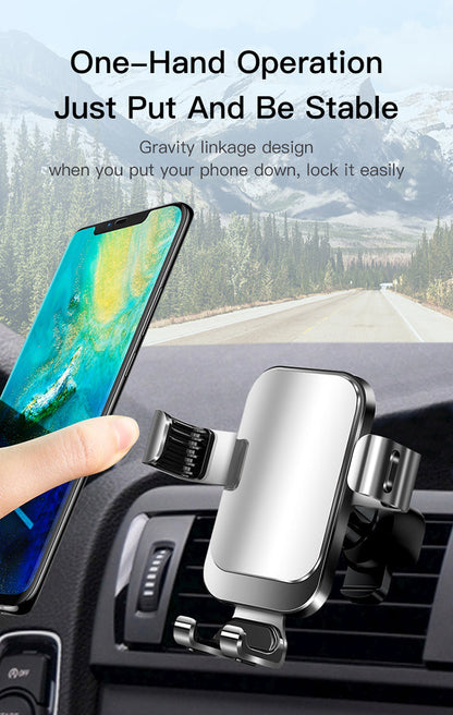 USP Gravity Car Mount Holder(Hook Up Air Outlet Version) Black