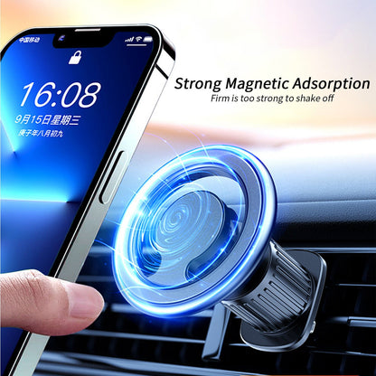 2 in 1 Magnetic Car Airvent & Dashboard Mount for iPhone Compatible with Magsafe Black