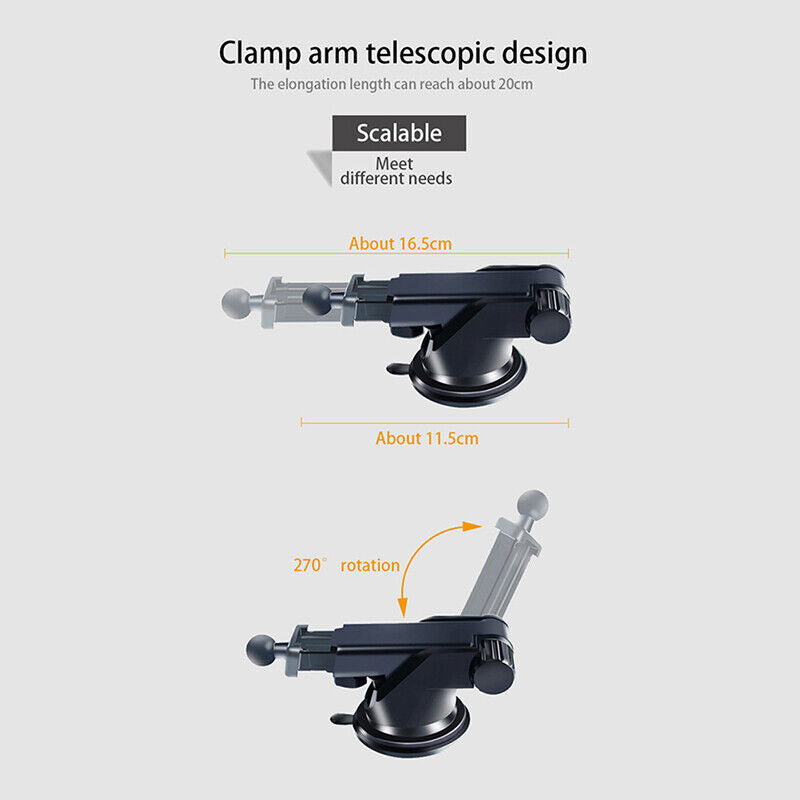 Tablet Car Holder 360 Degree Adjustable Mobile Suction Cup Bracket Stand